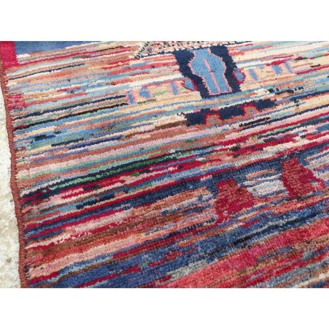 Mid 20th Century Galerie Shabab Collection Mid-20th Century Handmade Turkish Tribal Style Small Runner For Sale - Image 5 of 8