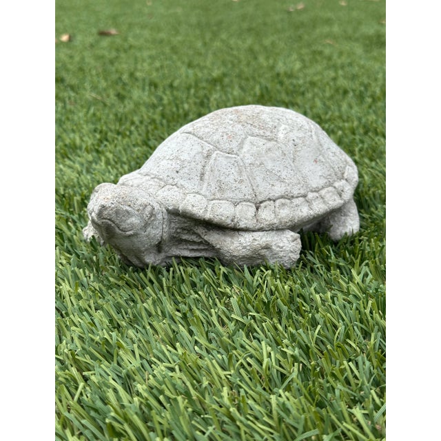 Stone Cast Stone Turtle Garden Ornament For Sale - Image 7 of 10