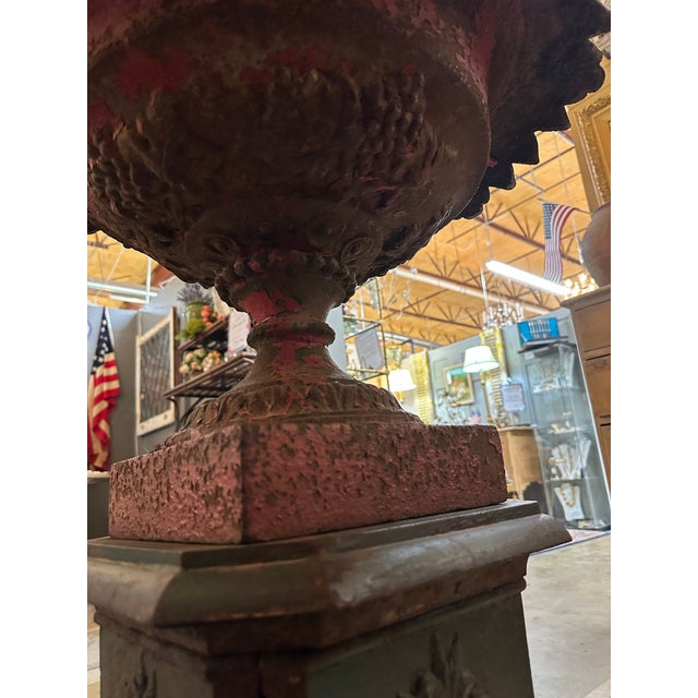 This I believe is one of the most beautiful urns I have ever seen. I can only imagine those colors at Christmas. It is two...