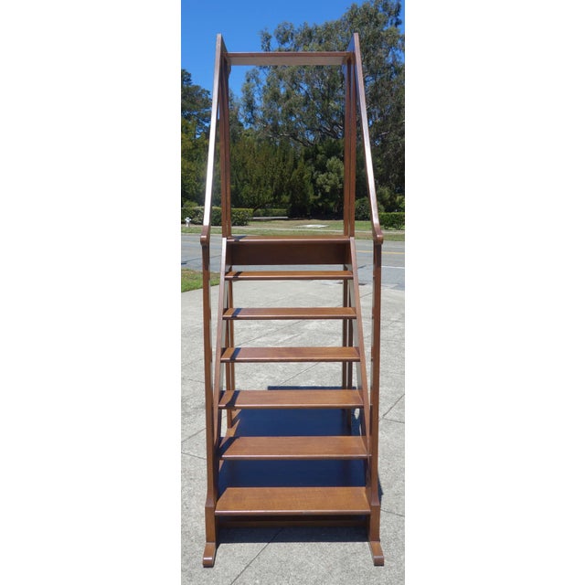 Oak Library Ladder For Sale - Image 4 of 7