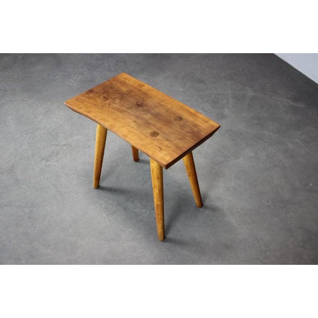 1960s Mid-Century Modern Cherry Stool, Czechoslovakia, 1960s For Sale - Image 5 of 11