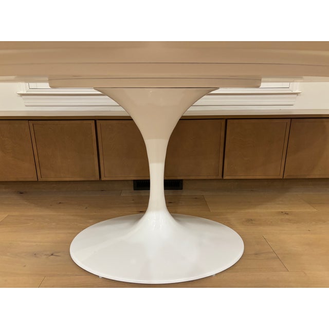 Paint Rove Concepts Attributed Tulip Lacquer Oval 78” Dining Table For Sale - Image 7 of 9