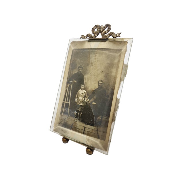 Goldenrod Minimalist Rococo Bronze Frame, France, 1890s For Sale - Image 8 of 8