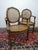Louis XVI Armchairs in Vienna Straw and Walnut, 1800s, Set of 2 For Sale - Image 5 of 14