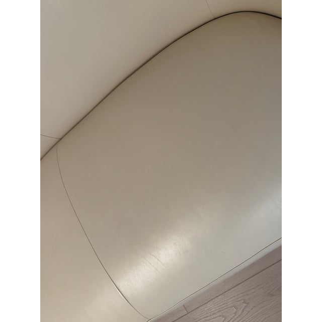 2020s Cb2 X Goop Gwyneth Ivory Leather Loveseat For Sale - Image 5 of 10
