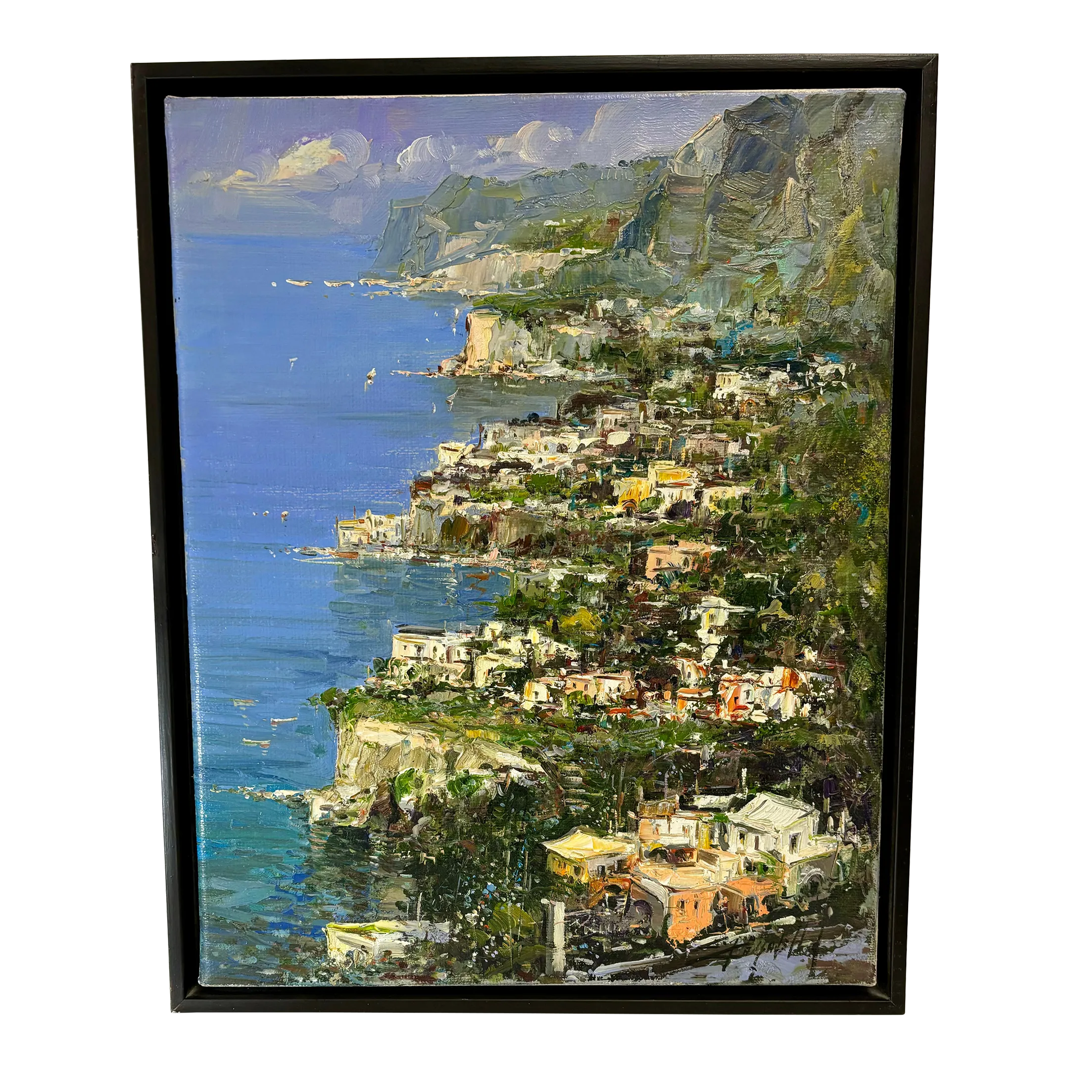 Ciro Canzanella 港の風景 油彩画 Ciro Canzanella 港の風景 油彩画 Ciro Canzanella 港の風景 油彩画
