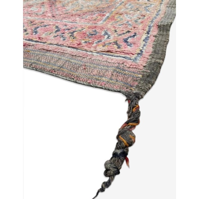 Pink Moroccan Beni M'Guild Wool Rug - 10.6 X 5.7 Ft For Sale - Image 4 of 6