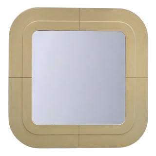 Italian Beige Mirror by Anna Castelli Ferrieri for Kartell, 1960s For Sale