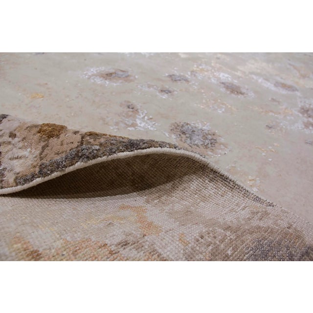 2010s Rug & Kilim’s Modern Abstract Rug in Beige/Brown, Golden All Over Pattern For Sale - Image 5 of 5