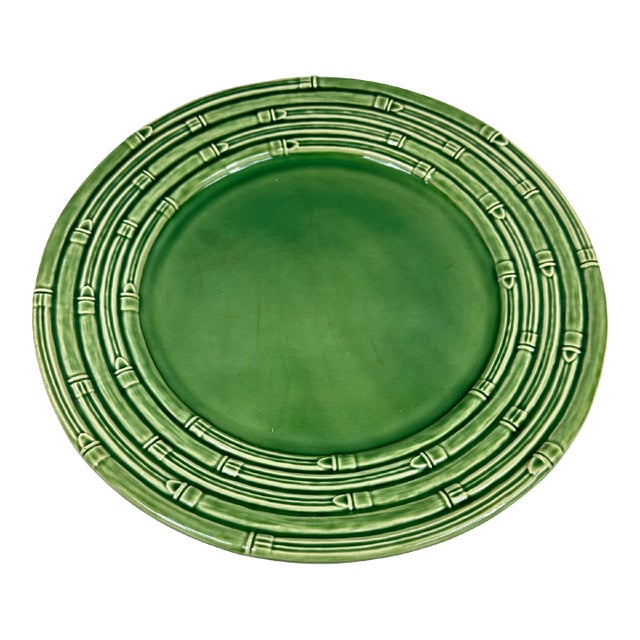 Vintage Green Platter For Sale