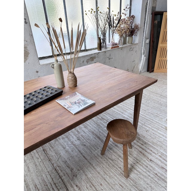 Pitch Pine Farmhouse Table, 1950s For Sale - Image 13 of 18