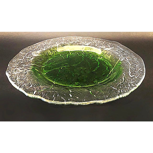 1970s Textured Glass Pertti Santalahti Humppila Kivi Dinner Plates, Set of 12 For Sale - Image 11 of 16