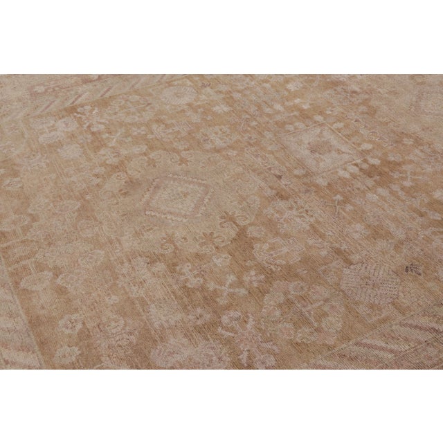 Rug & Kilim Rug & Kilim’s Modern Classics Rug in Beige and Gold Traditional Geometric Floral Pattern For Sale - Image 4 of 8