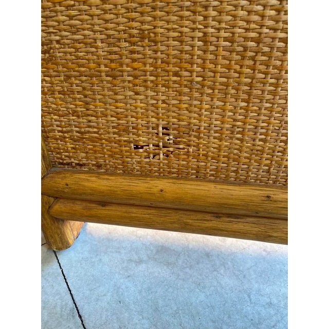 Late 20th Century Vintage McGuire Target Rattan & Woven 3-Panel Room Dividers- Set of 2 For Sale - Image 10 of 11