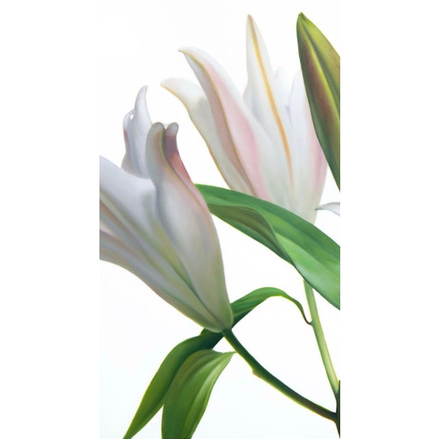 Contemporary White Beauties - Oil on Canvas - Large Modern Floral For Sale - Image 3 of 3
