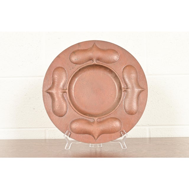Ramon Ramirez Arts & Crafts Hammered Copper Charger Plate or Tray For Sale - Image 12 of 12