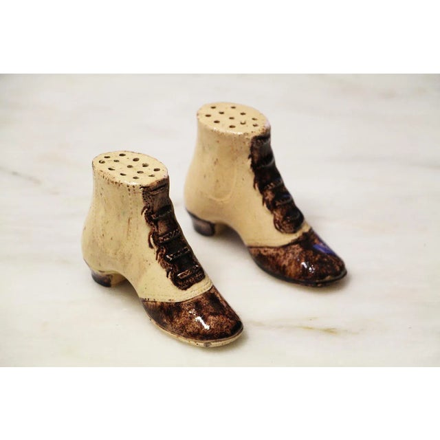 19th Century 19th Century, Victorian Toothpick Holder Depicting Woman Shoes - Set of 2 For Sale - Image 5 of 13