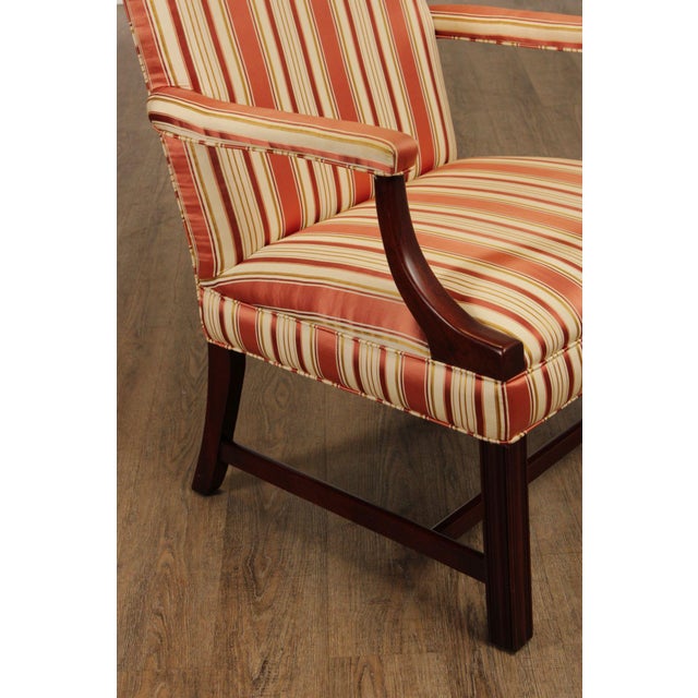 Cream Hickory Chair Mahogany Martha Washington Chair For Sale - Image 8 of 12