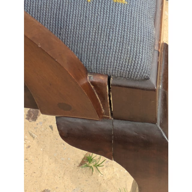 Wood Chippendale Style Carved Mahogany Arm Chair For Sale - Image 7 of 9