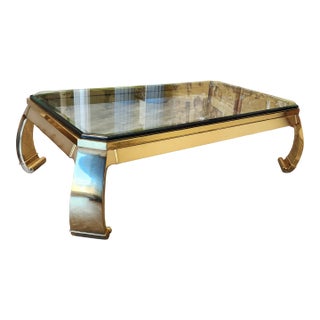 Mid 20th Century Mastercraft Brass Coffee Table by Karl Springer For Sale