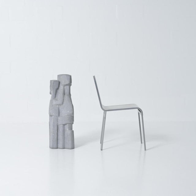 This abstract sculpture in Belgium bluestone was sculpted ‘en taille directe’ by the Belgian artist Jan Keustermans. The...