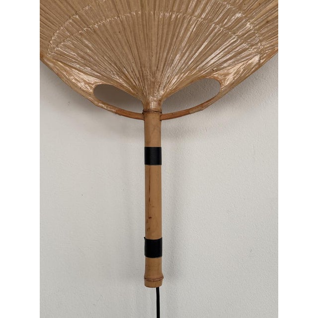 Large Organic Uchiwa Wall Sconces by Ingo Maurer for M Design, Germany, 1973, Set of 2 For Sale - Image 10 of 18