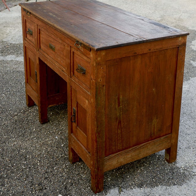 Art Nouveau Desk with Pull-Out Top and Drawers For Sale - Image 3 of 9