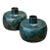 Vintage Patinated Metal Vases - Pair For Sale