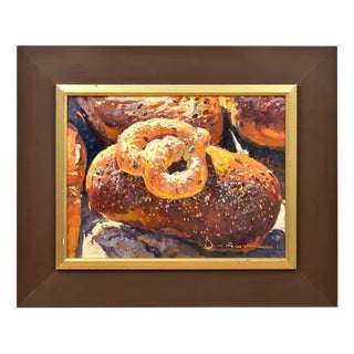 Latvian Bread, 2000s, Oil Painting, Framed For Sale