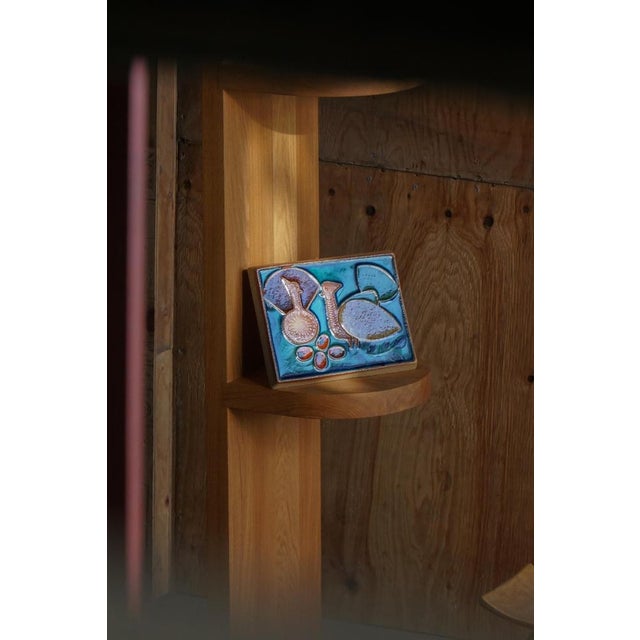 Decorative Danish ceramic relief produced by the renowned pottery manufacturer Søholm, Bornholm, Denmark, circa...