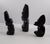 Hand-Carved Black Obsidian Figural Sculptures – Set of 3, Modernist Decorative Objects For Sale - Image 4 of 10