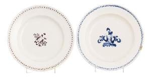 19th Century Earthenware Plates, Viana, Set of 2