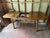Vintage Solid Oak Wood Dining Table With Leaves For Sale - Image 12 of 13