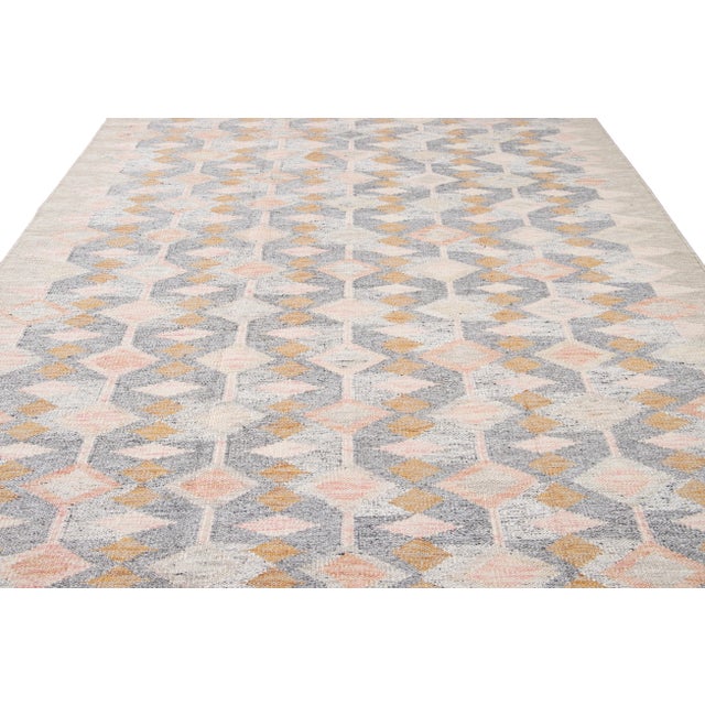 21st-Century Modern Swedish Style Gray Wool Rug For Sale - Image 12 of 13