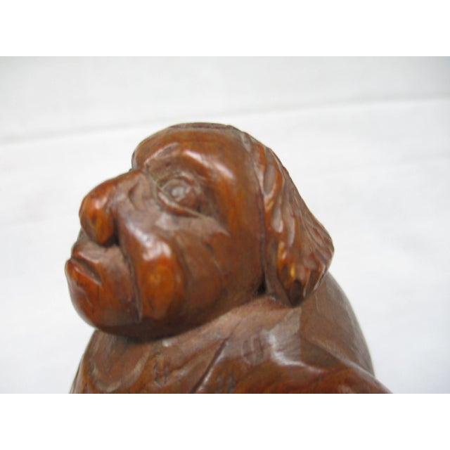 18th-19th Century Antique Wood Figure Man with Crossed Legs Screw Nutcracker For Sale - Image 10 of 13