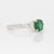 1.6Ct Zambian Emerald Ring With Earth Mined Diamond Accents: Solid 14k Gold, , Size 6.75 For Sale In Columbus - Image 6 of 8