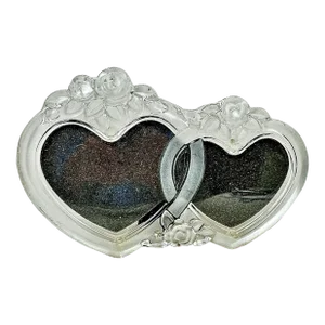 Vintage Double Heart Glass Picture Frame