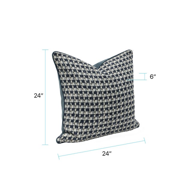 Furley Navy 24x24 Pillow For Sale In Chicago - Image 6 of 8