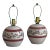 Vintage Hand-Glazed Floral Pottery Lamps — a Pair For Sale