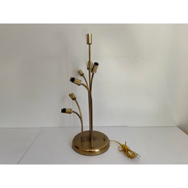 Mother of Pearl Lucite Leaves Lamp, C1970 For Sale - Image 10 of 12