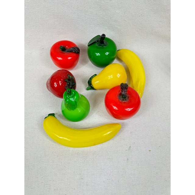 Vintage Glass Fruit in Bowl For Sale - Image 4 of 6