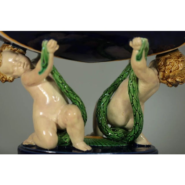 Late 19th Century Minton Majolica Putti Figural Bowl For Sale - Image 10 of 13
