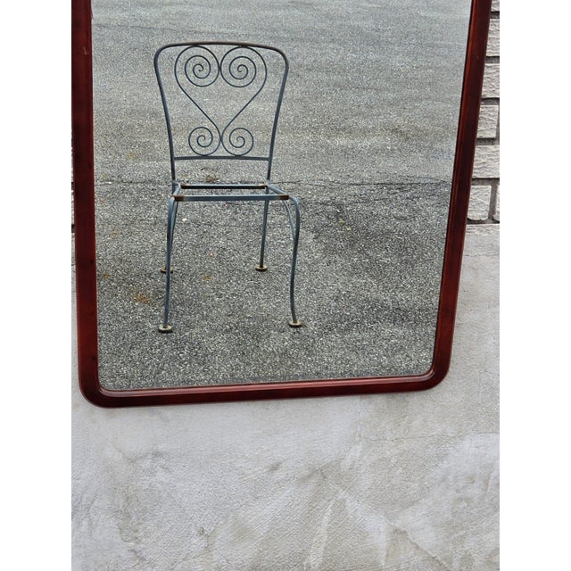 1920 Mahogany Round Edge American Mirror. For Sale - Image 14 of 17