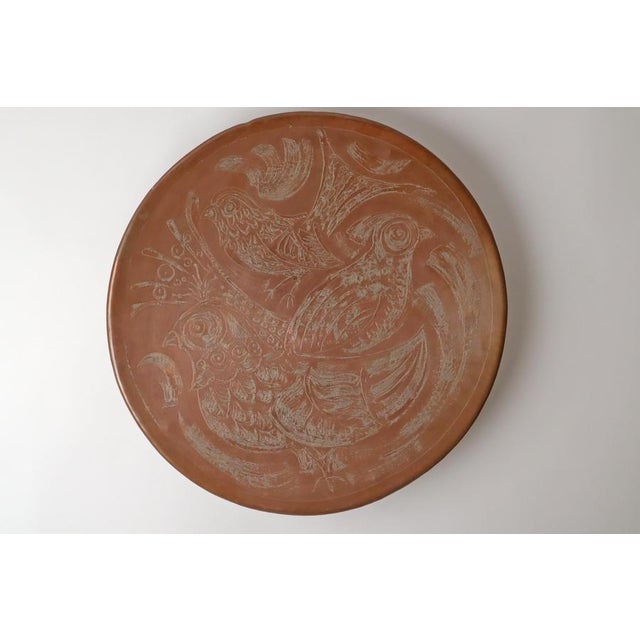 1950s Scandinavian Copper Aurora Wall Light with Birds Motif attributed to Bjørn Wiinblad, Denmark, 1950s For Sale - Image 5 of 14