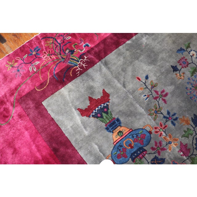 Early 20th Century Zabihi Collection Palace Size Art Deco Chinese Rug - 13'2" x 22'11" For Sale - Image 11 of 12