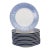 Mid 20th Century English Porcelain Blue and White Basketweave Plates for Salad, Cake or Hors d'Oeuvres - Set of 12 For Sale