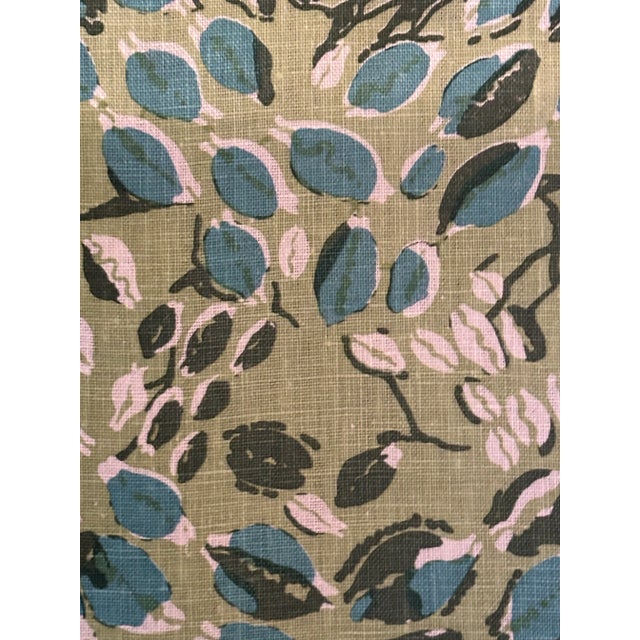2020s Peter Fasano Cowrie Shells Linen Fabric 3 Yards Color Way Kelp For Sale - Image 5 of 6