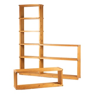 Vintage Wooden Bookcase, 1970 For Sale