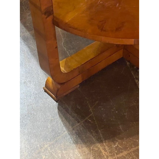 The Italian Art Deco Design Walnut Side Table is a handsome piece furniture that adds a touch of sophistication to any...