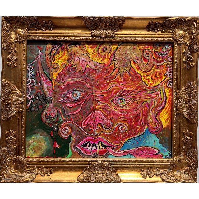 Original Abstract Painting on Canvas by Serg Graff, "Apocalypse" Coa, Framed For Sale - Image 4 of 15